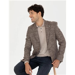 Kahverengi Slim Fit Ceket