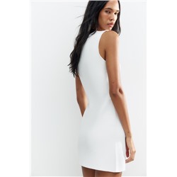 SHORT KNIT BUTTON DRESS