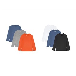 pepperts Jungen Langarmshirt, 3 Stück, mit Baumwolle