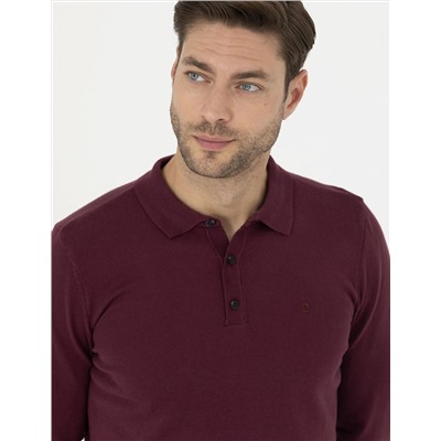 Bordo Slim Fit Basic Kazak
