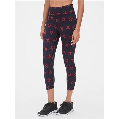 GapFit High Rise Winterbrush Pattern 7/8 Leggings