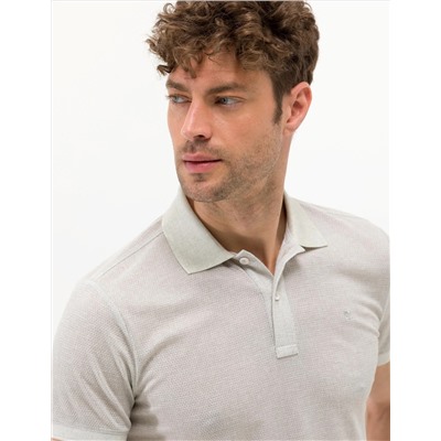 Açık Yeşil Slim Fit Dokulu Polo Yaka Tişört