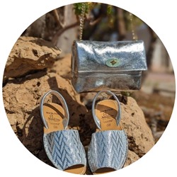 Avarca menorquina · 391 AV+PELLE-007-17 plata