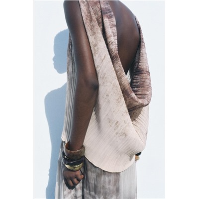 TIE-DYE DRAPED TOP