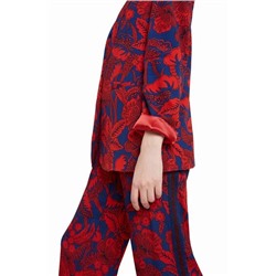 Americana floral borgoña