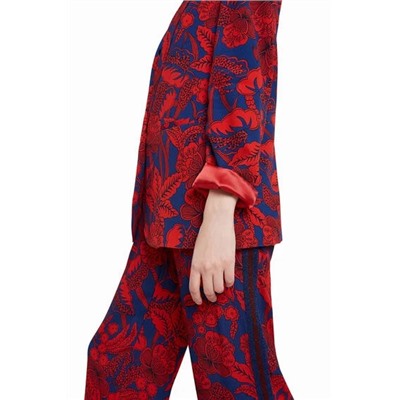 Americana floral borgoña