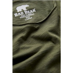 Bad Bear, V-neck T-shirt Haki Yeşil Basic Erkek Tişört