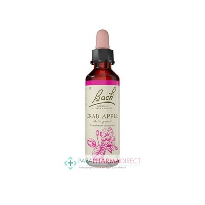 Fleurs de Bach Crab Apple (pommier sauvage) Acceptation de soi, tolérance 20ml