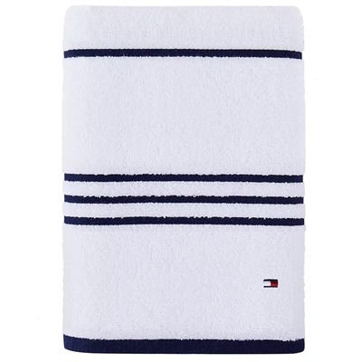 TOMMY HILFIGER Modern American Stripe 30" x 54" Cotton Bath Towel