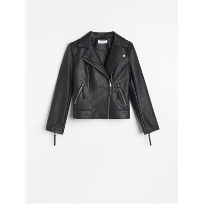 Klassische Lederjacke