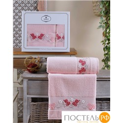 10882 Комп. Пол. DO&CO с вышивкой. (50x90/70х140) 2 шт. JULKA пудра