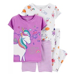 Carter's | Toddler 4-Piece 100% Snug Fit Cotton PJs
