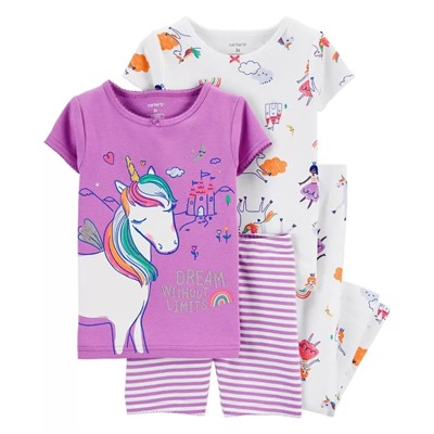 Carter's | Toddler 4-Piece 100% Snug Fit Cotton PJs