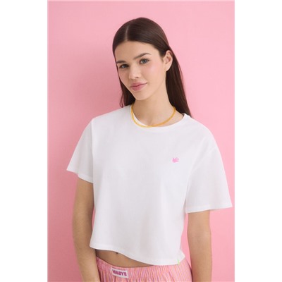 Pijama corto 100% algodón rosa