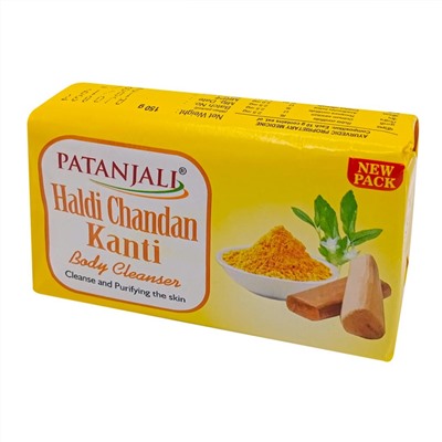 PATANJALI Natural herbal soap Turmeric and Sandal Мыло травяное натуральное Куркума и Сандал 150г