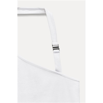 RIBBED HALTER TOP