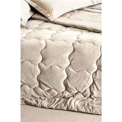 Kaira Tek Kişilik Comforter Set - Bej