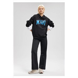 MaviLogo Baskılı Kapüşonlu Siyah Sweatshirt 1600361-900