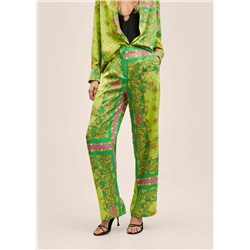 Pantalón satinado estampado -  Mujer | MANGO OUTLET Melilla