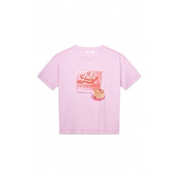 Camiseta manga corta 100% algodón rosa