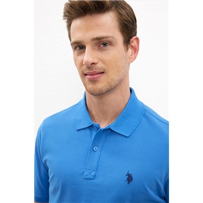 Erkek Kobalt Basic Polo Yaka Tişört