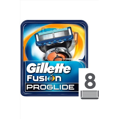 Gillette, Fusion Proglide 8'li Yedek Tıraş Bıçağı Karton Paket