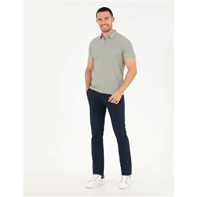 Lacivert Regular Fit Kanvas Pantolon