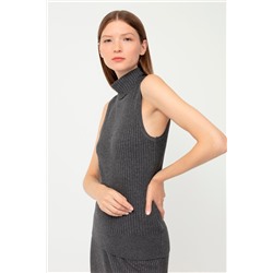 Top Gris oscuro jaspeado