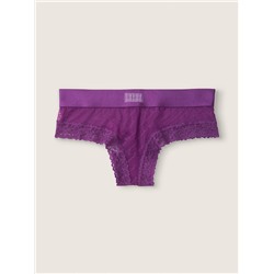 PINK WEAR EVERYWHERE LACE CHEEKSTER IN SCRIPT LACE