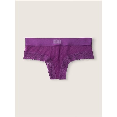 PINK WEAR EVERYWHERE LACE CHEEKSTER IN SCRIPT LACE