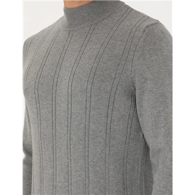 Açık Gri Melanj Slim Fit Kazak