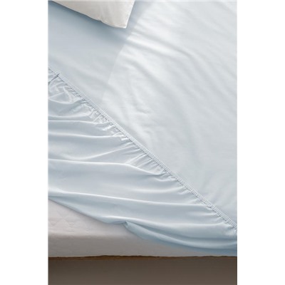 Manon King Size %100 Pamuk Ranforce Lastikli Çarşaf - Mavi