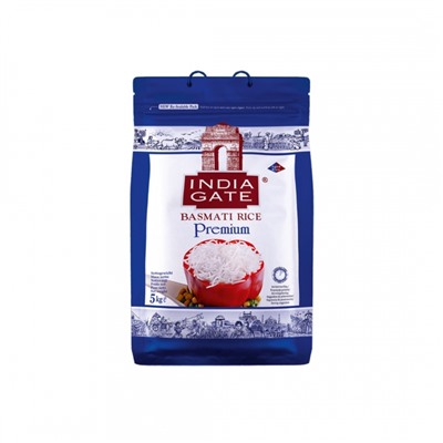 INDIA GATE Premium indian basmati white rice Премиум белый рис Басмати 5кг