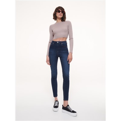 Slim-Jeans mit hoher Leibhöhe