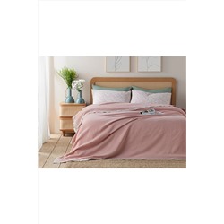 English Home Floral Joy Desenli Biyeli Çift Kişilik Pike Seti 200x220 Cm Pembe TYCF75Z7MN169602474987029
