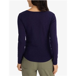 NOTCH NECK LONG SLEEVE T-SHIRT