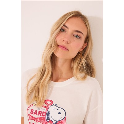 Pijama corto 100% algodón Snoopy rojo