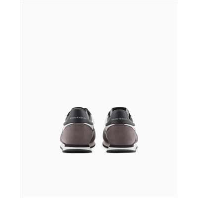 Sneakers in eco-suede, mesh and nylon