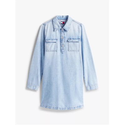 Tommy Jeans Long-Sleeve Denim Shirtdress