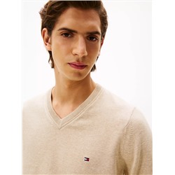 Solid Logo V-Neck Sweater