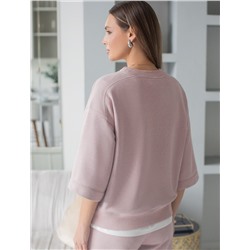 Свитшот свободный из петельчатого футера двухнитки с эластаном