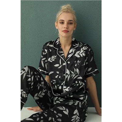 ARCAN Mihra Saten Kısa Kol Düğmeli Pijama Takımı 90305-6