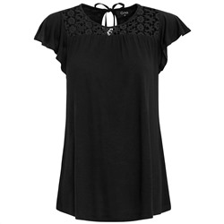 Damen T-Shirt mit Häkelspitze