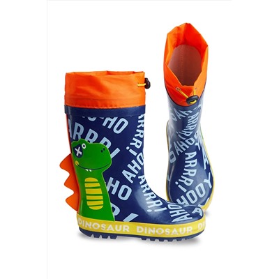 Denokids Renkli Dinozorlar Erkek Çocuk Yağmur Botu Lacivert CFF-23S1-077