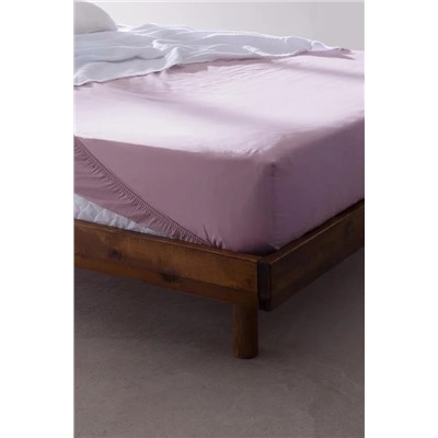 Manon King Size %100 Pamuk Ranforce Lastikli Çarşaf - Gül Kurusu
