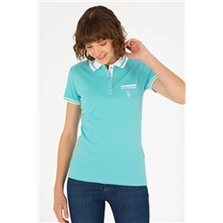 Kadın Mint Polo Yaka Tişört