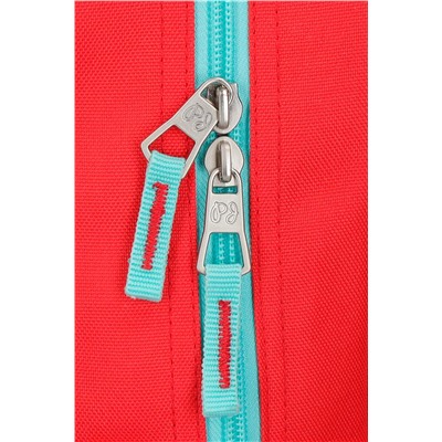 Mochila Rojo y turquesa