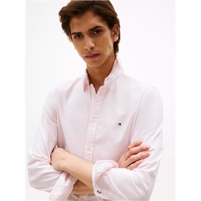 Slim Fit Stretch Stripe Oxford Shirt