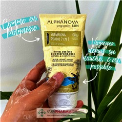 Alphanova Sun Shampoing Douche 2 en 1 Parfum Monoï BIO 150 ml