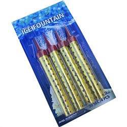 Фейерверк для торта MF-004 Холодный огонь / Ice fountain (упаковка 4 шт.)
